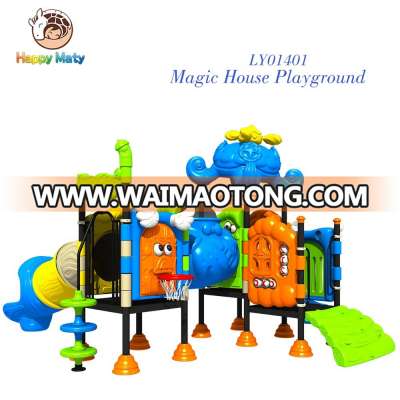 China Plastic outdoor or indoor playground equipment with slide and climbing EN71 TUV CE