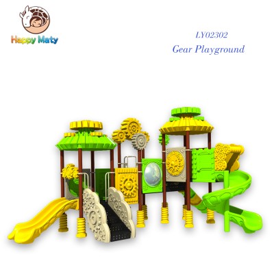 Gear design attractive outdoor playground equipment for children with EN71