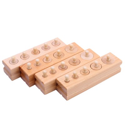 Educational Preschool Montessori Toys Infant Baby Sockets Cylinder